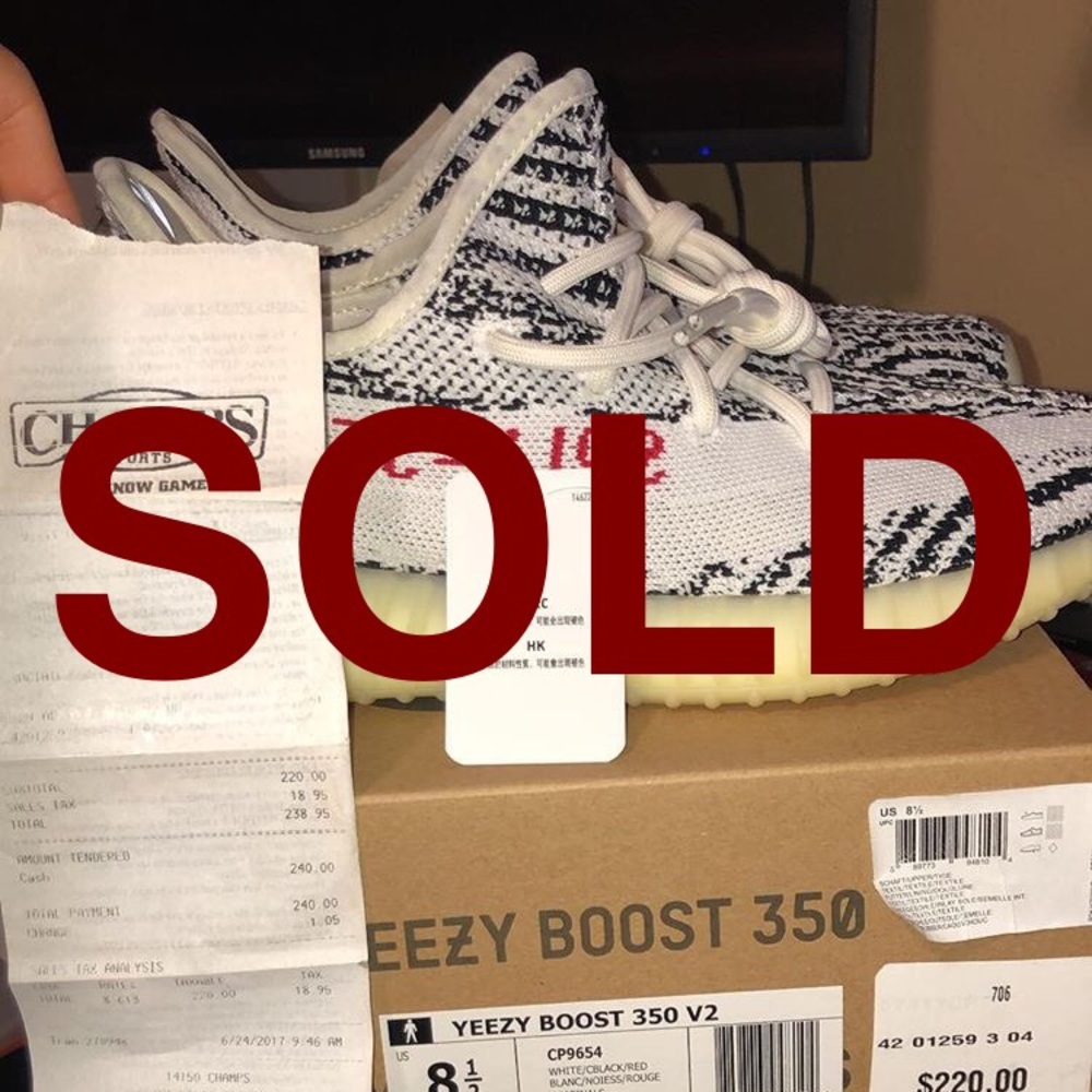 Yeezy Boost 350 V2 Zebras 2017 OG initial release